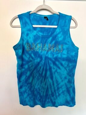 100% cotton Island hopping Bahamas rhinestone tank